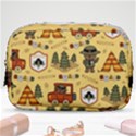 Seamless Pattern Funny Ranger Cartoon Make Up Pouch (Small) View1