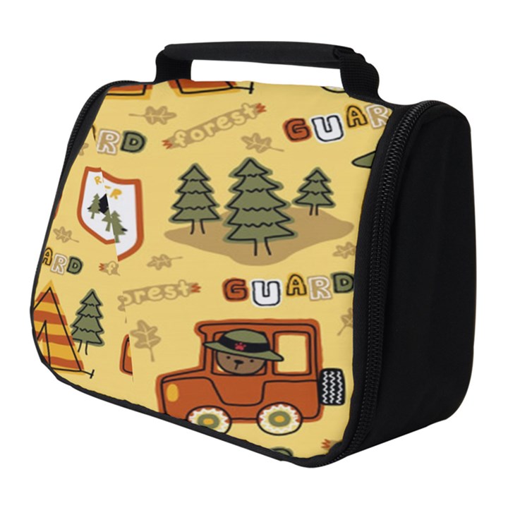 Seamless Pattern Funny Ranger Cartoon Full Print Travel Pouch (Small)