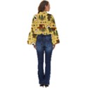 Seamless Pattern Funny Ranger Cartoon Boho Long Bell Sleeve Top View4