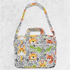 Seamless Pattern With Wildlife Cartoon Macbook Pro 13  Shoulder Laptop Bag  by Simbadda