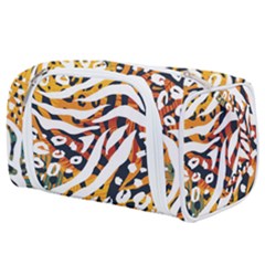 Abstract Geometric Seamless Pattern With Animal Print Toiletries Pouch by Simbadda