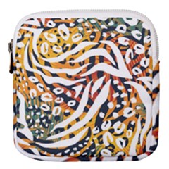 Abstract Geometric Seamless Pattern With Animal Print Mini Square Pouch by Simbadda