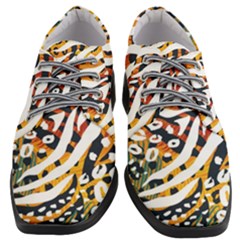 Abstract Geometric Seamless Pattern With Animal Print Women Heeled Oxford Shoes by Simbadda