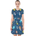 Seamless Pattern Vector Submarine With Sea Animals Cartoon Adorable in Chiffon Dress View1