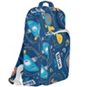 Seamless Pattern Vector Submarine With Sea Animals Cartoon Double Compartment Backpack View2