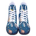 Seamless Pattern Vector Submarine With Sea Animals Cartoon Kid s High-Top Canvas Sneakers View1