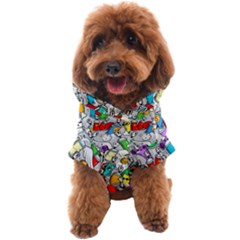 Graffiti Characters Seamless Pattern Dog Coat by Simbadda