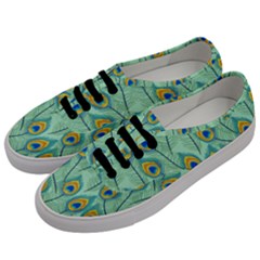 Lovely Peacock Feather Pattern With Flat Design Men s Classic Low Top Sneakers by Simbadda