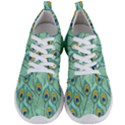 Lovely Peacock Feather Pattern With Flat Design Men s Lightweight Sports Shoes View1