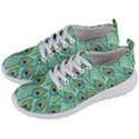 Lovely Peacock Feather Pattern With Flat Design Men s Lightweight Sports Shoes View2