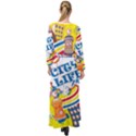 Colorful City Life Horizontal Seamless Pattern Urban City Maxi Chiffon Beach Wrap View2