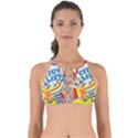 Colorful City Life Horizontal Seamless Pattern Urban City Perfectly Cut Out Bikini Top View1