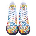 Colorful City Life Horizontal Seamless Pattern Urban City Men s High-Top Canvas Sneakers View1