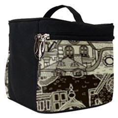 Four Hand Drawn City Patterns Make Up Travel Bag (small) by Simbadda