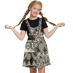 Four Hand Drawn City Patterns Kids  Apron Dress by Simbadda