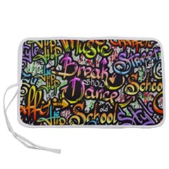 Graffiti Word Seamless Pattern Pen Storage Case (l) by Simbadda