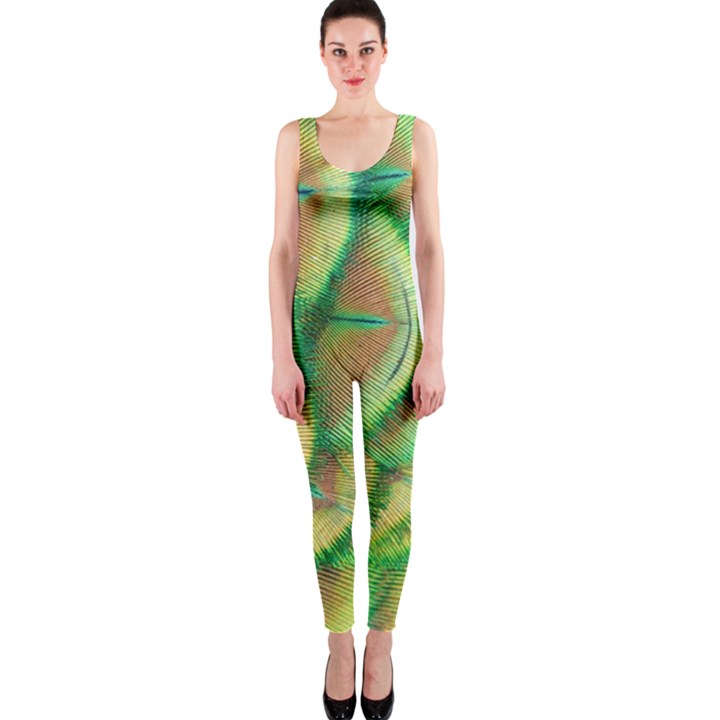 Beautiful Peacock One Piece Catsuit