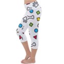 Dog Paw Seamless Pattern Foot Print Bone Lightweight Velour Capri Yoga Leggings View2