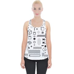 Pattern Hipster Abstract Form Geometric Line Variety Shapes Polkadots Fashion Style Seamless Piece Up Tank Top by Simbadda