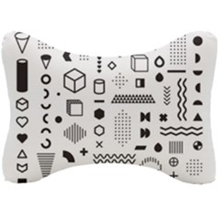 Pattern Hipster Abstract Form Geometric Line Variety Shapes Polkadots Fashion Style Seamless Seat Head Rest Cushion by Simbadda