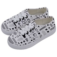 Pattern Hipster Abstract Form Geometric Line Variety Shapes Polkadots Fashion Style Seamless Kids  Classic Low Top Sneakers by Simbadda