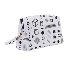 Pattern Hipster Abstract Form Geometric Line Variety Shapes Polkadots Fashion Style Seamless Wristlet Pouch Bag (medium) by Simbadda