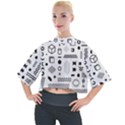 Pattern Hipster Abstract Form Geometric Line Variety Shapes Polkadots Fashion Style Seamless Mock Neck Tee View1