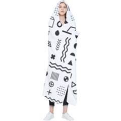 Pattern Hipster Abstract Form Geometric Line Variety Shapes Polkadots Fashion Style Seamless Wearable Blanket by Simbadda