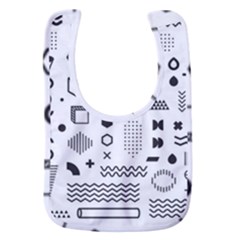 Pattern Hipster Abstract Form Geometric Line Variety Shapes Polkadots Fashion Style Seamless Baby Bib by Simbadda