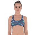 Bons Foot Prints Pattern Background Got No Strings Sports Bra View1