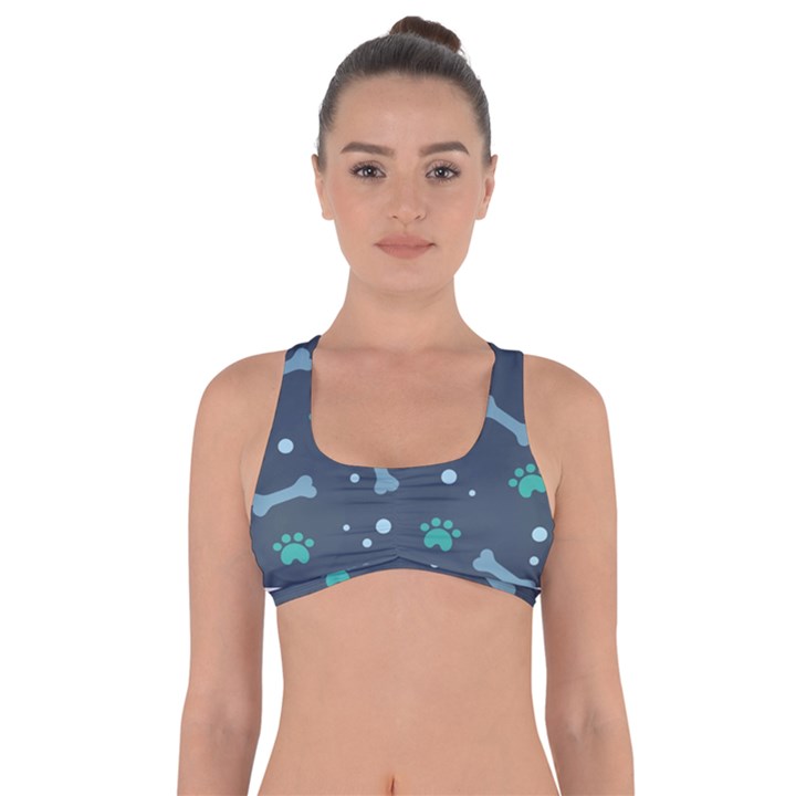 Bons Foot Prints Pattern Background Got No Strings Sports Bra