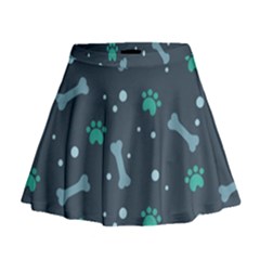 Bons Foot Prints Pattern Background Mini Flare Skirt by Simbadda