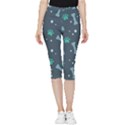 Bons Foot Prints Pattern Background Inside Out Lightweight Velour Capri Leggings  View1