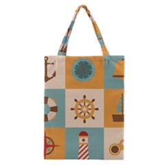 Nautical Elements Collection Classic Tote Bag by Simbadda