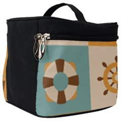 Nautical Elements Collection Make Up Travel Bag (big) by Simbadda