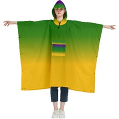 Mardi Gras Gradient Women s Hooded Rain Ponchos by Khoncepts