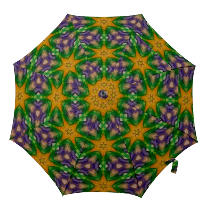 Mardi Gras Stars Hook Handle Umbrella (Medium)