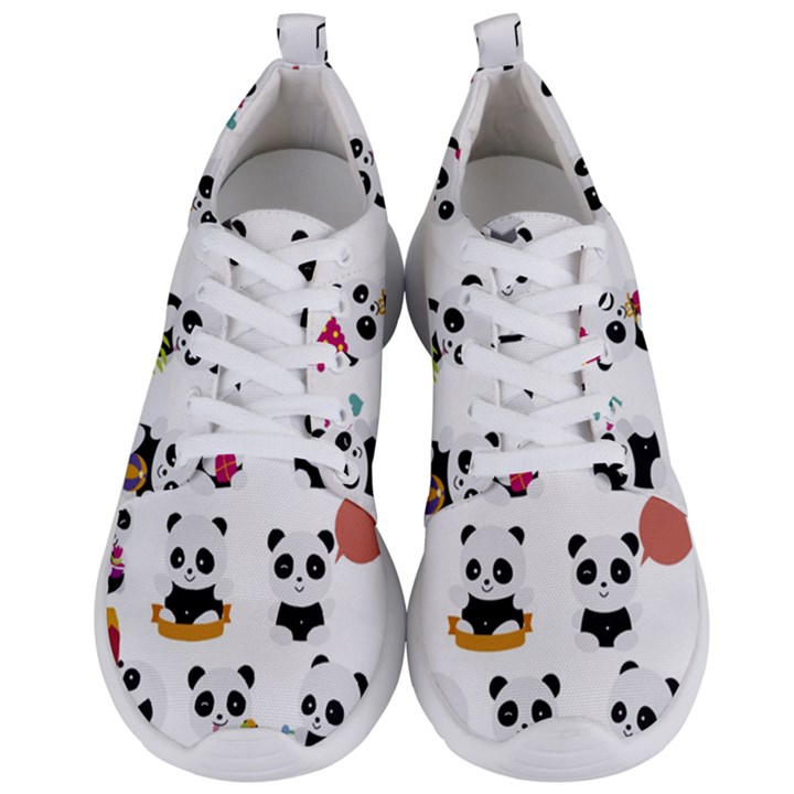 Playing Panda Cartoon Men s Lightweight Sports Shoes