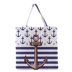 Anchor Background Design Grocery Tote Bag by Simbadda