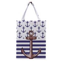 Anchor Background Design Classic Tote Bag by Simbadda