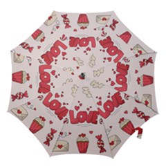 Hand Drawn Valentines Day Element Collection Hook Handle Umbrellas (large) by Simbadda