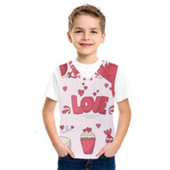 Hand Drawn Valentines Day Element Collection Kids  Basketball Tank Top by Simbadda