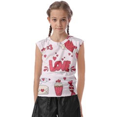 Hand Drawn Valentines Day Element Collection Kids  Raglan Cap Sleeve Tee by Simbadda