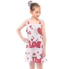 Hand Drawn Valentines Day Element Collection Kids  Overall Dress by Simbadda