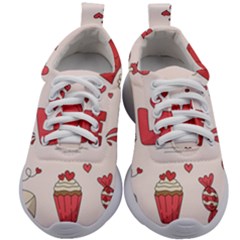 Hand Drawn Valentines Day Element Collection Kids Athletic Shoes by Simbadda