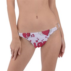 Hand Drawn Valentines Day Element Collection Ring Detail Bikini Bottoms by Simbadda