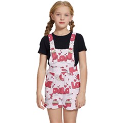 Hand Drawn Valentines Day Element Collection Kids  Short Overalls by Simbadda