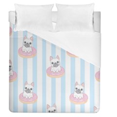 French-bulldog-dog-seamless-pattern Duvet Cover (queen Size) by Simbadda