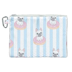 French-bulldog-dog-seamless-pattern Canvas Cosmetic Bag (xl) by Simbadda