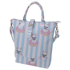 French-bulldog-dog-seamless-pattern Buckle Top Tote Bag